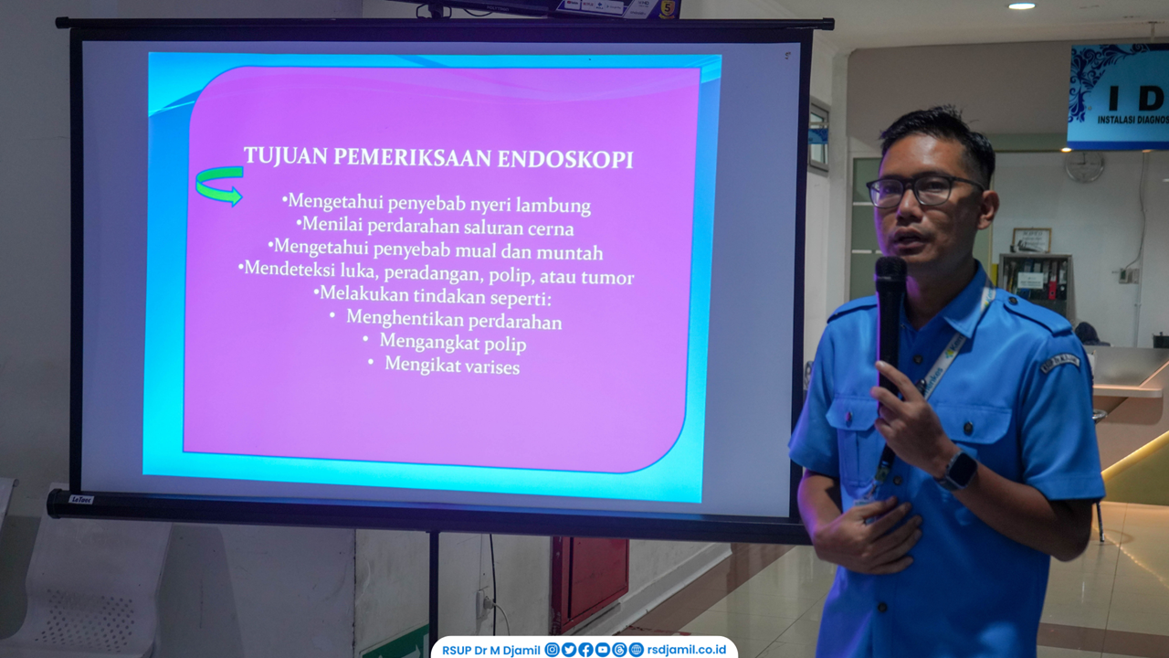 RS M. Djamil Gelar Edukasi Kelompok tentang Tindakan Endoskopi