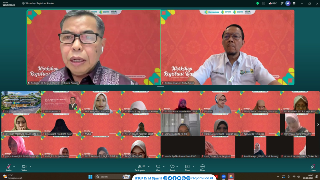 RS M. Djamil Tingkatkan Kualitas Data Kanker untuk Dukung Penanggulangan Kanker