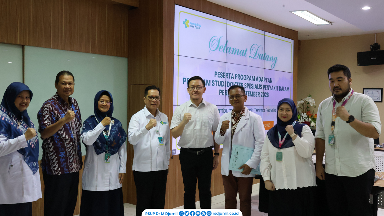 RS M. Djamil Sambut Peserta Adaptan Program Pendidikan Dokter Spesialis Penyakit Dalam Periode September 2026