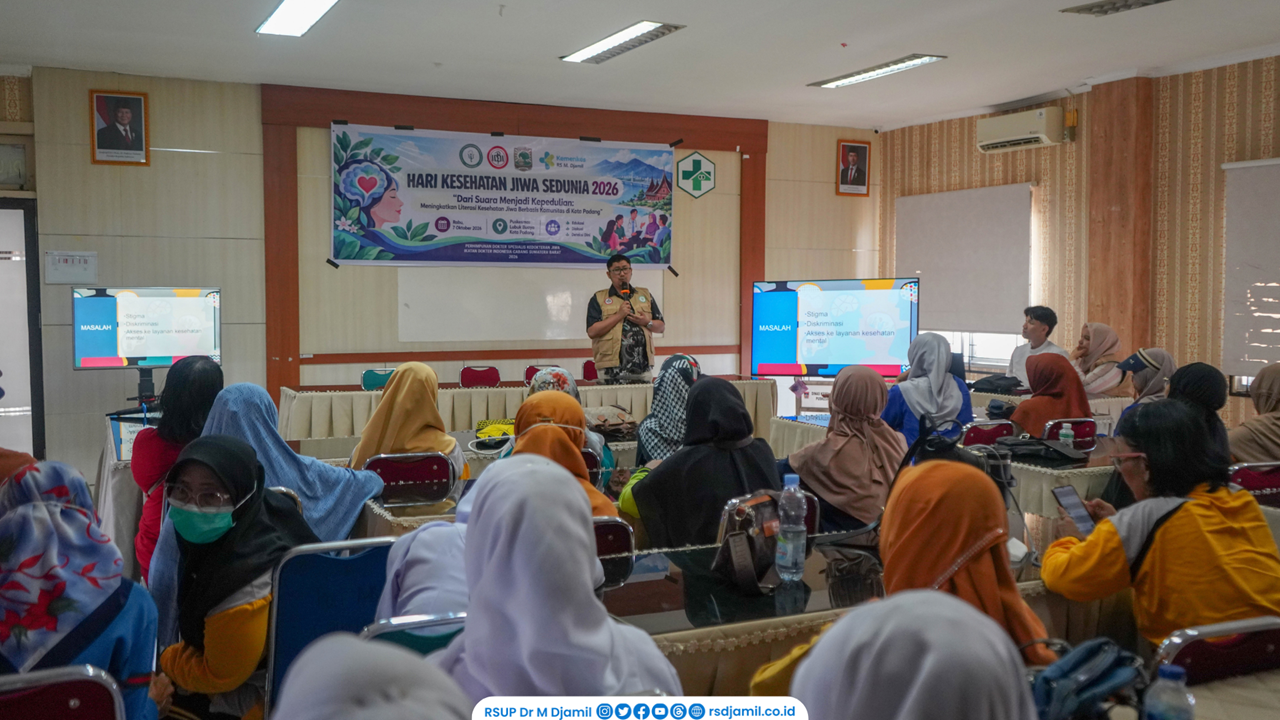 RS M. Djamil dan PDSKJ Sumbar Edukasi Kesehatan Jiwa di Puskesmas Lubukbuaya