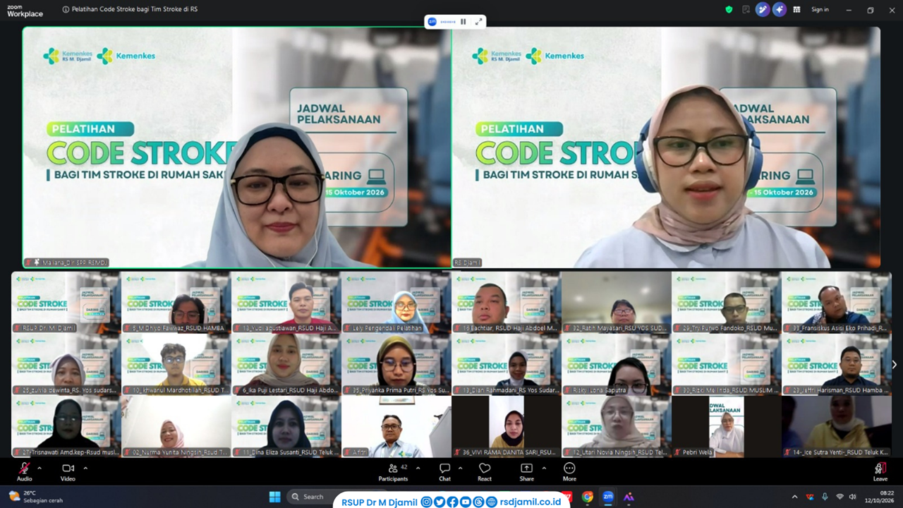 RS M. Djamil Tingkatkan Kompetensi Tenaga Kesehatan melalui Pelatihan Code Stroke